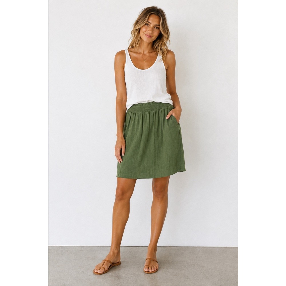 Tulip B Designed by J317 A-Line Skirt Women's Medium Textured Elastic Waist NWT